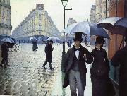 Gustave Caillebotte Paris, rain painting